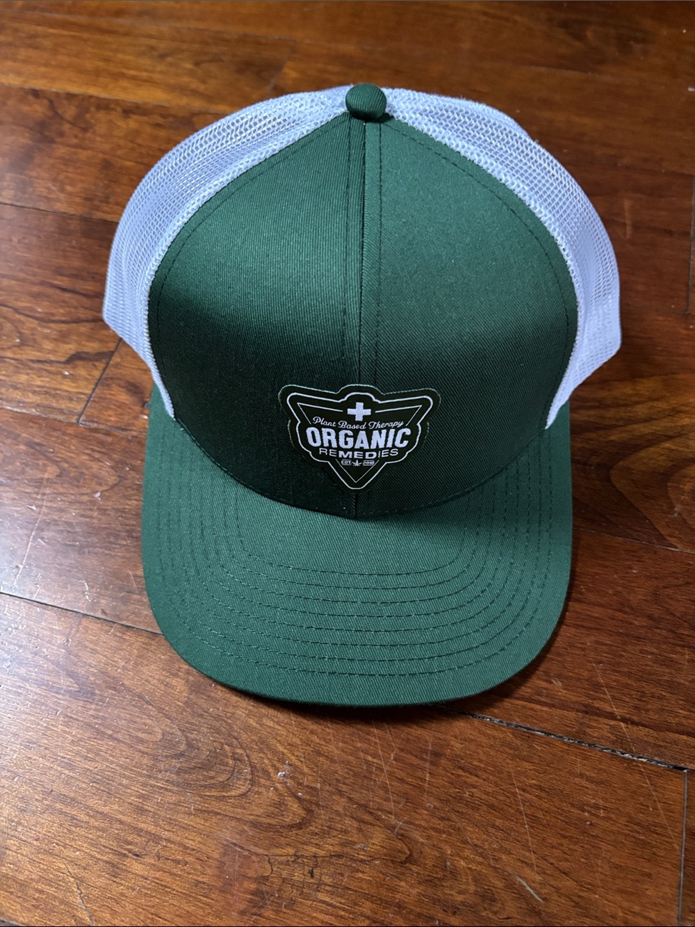 Organic Remedies Green & White Mesh Trucker Hat